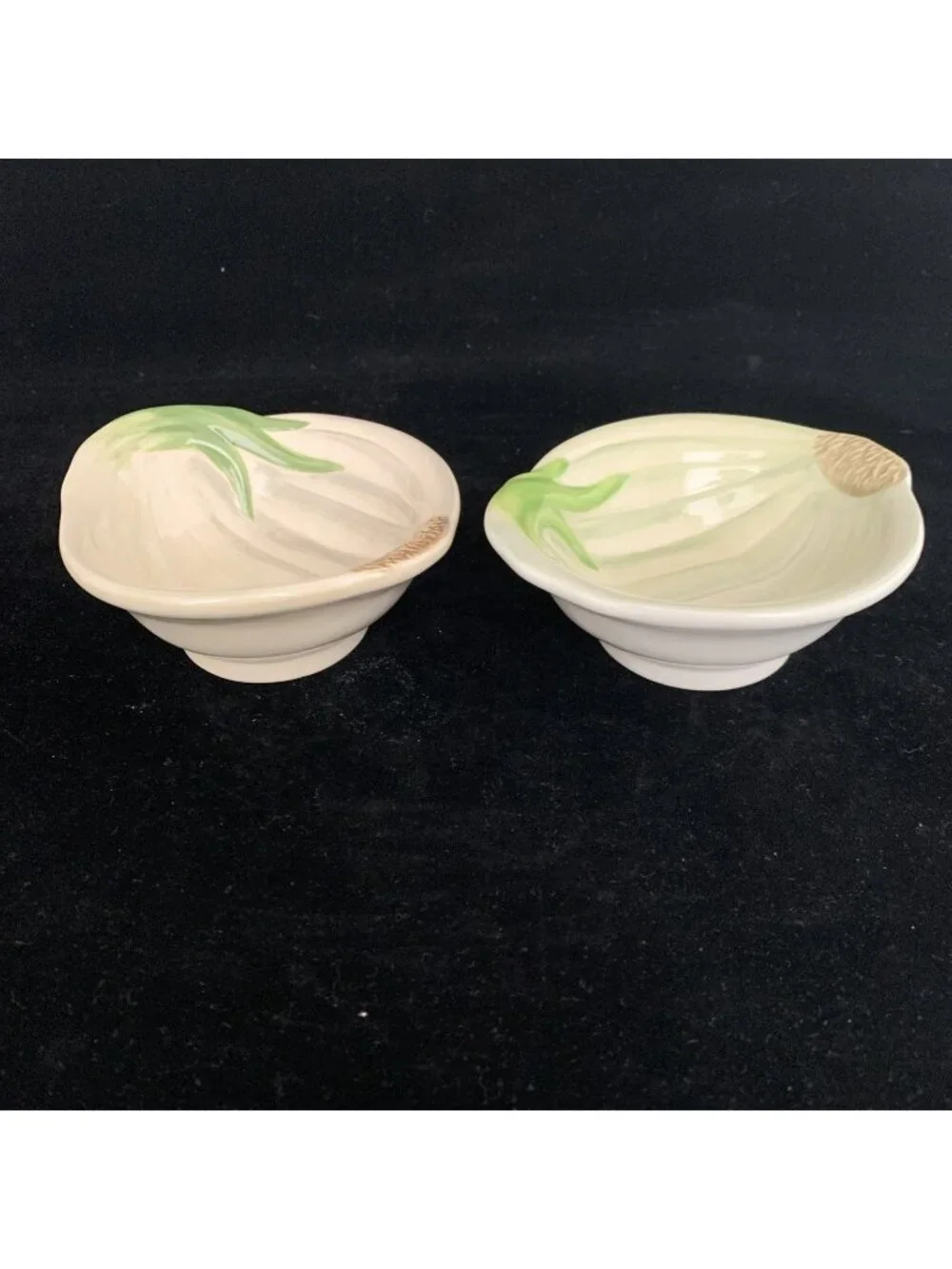 Williams Sonoma Onion Dipping Bowls Set of 2 Condiment Sauce Serving Dishes